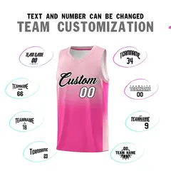 Light Pink Pink Gradient Fashion Sets Basketball Jersey 4