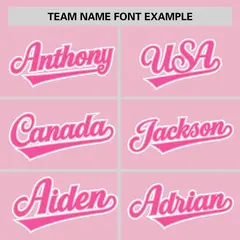 Light Pink Pink Half Stripe Authentic Baseball Jersey 3