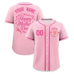 Light Pink Pink Mother's Day Baseball Jersey