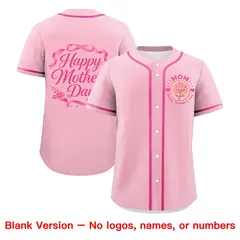 Light Pink Pink Mother's Day Baseball Jersey 7