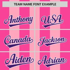 Light Pink Pink Thick Stripe Authentic Baseball Jersey 3