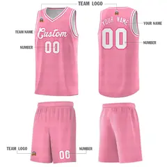 Light Pink Pink Trailblazer Dot Pattern Basketball Jersey 5