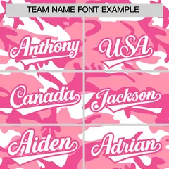 Light Pink Pink White Camo Gradient Fashion Baseball Jersey 3