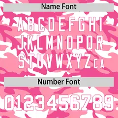 Light Pink Pink White Camo Gradient Fashion Baseball Jersey 4