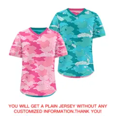 Light Pink Pink White Camo Reversible Pullover Baseball Jersey 9