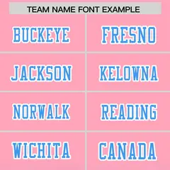 Light Pink Powder Blue Gradient Side Pattern Football Jersey 3