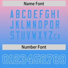 Light Pink Powder Blue Gradient Side Pattern Football Jersey 4