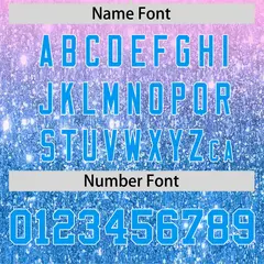 Light Pink Powder Blue Gradient Sparkle-Effect Baseball Jersey 4