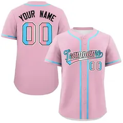 Light Pink Powder Blue Transgender Pride Baseball Jersey
