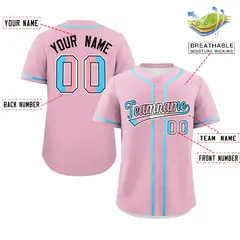 Light Pink Powder Blue Transgender Pride Baseball Jersey 2