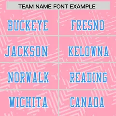 Light Pink Powder Blue-White Graffiti Line Football Jersey 3