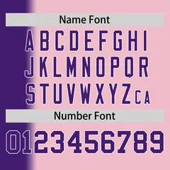 Light Pink Purple Gradient Pinstripe Baseball Jersey 4