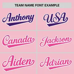 Light Pink Purple-Pink Gradient Side Baseball Jersey 3