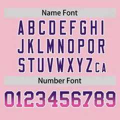 Light Pink Purple-Pink Gradient Side Baseball Jersey 4