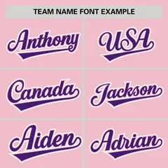 Light Pink Purple Pinstripe Raglan Baseball Jersey 3