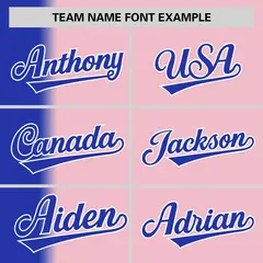 Light Pink Royal Gradient Pinstripe Baseball Jersey 3