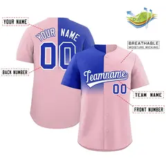 Light Pink Royal Half Gradient Authentic Baseball Jersey 2