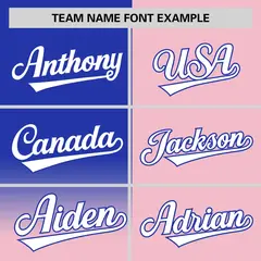 Light Pink Royal Half Gradient Authentic Baseball Jersey 3