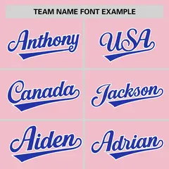 Light Pink Royal Pinstripe Raglan Baseball Jersey 3