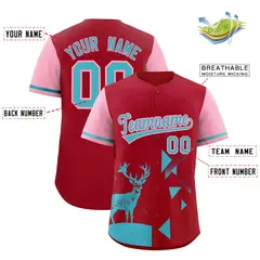 Light Pink Scarlet Raptor Series Raglan Baseball Jersey 2