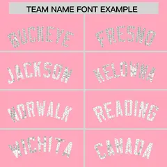 Light Pink Sequined Trim Athletic Basketball Jersey 3