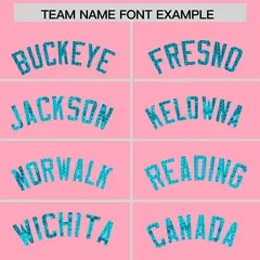 Light Pink Sequined Trim Athletic Basketball Jersey 3