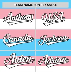 Light Pink Transgender Pride Color Block Baseball Jersey 3