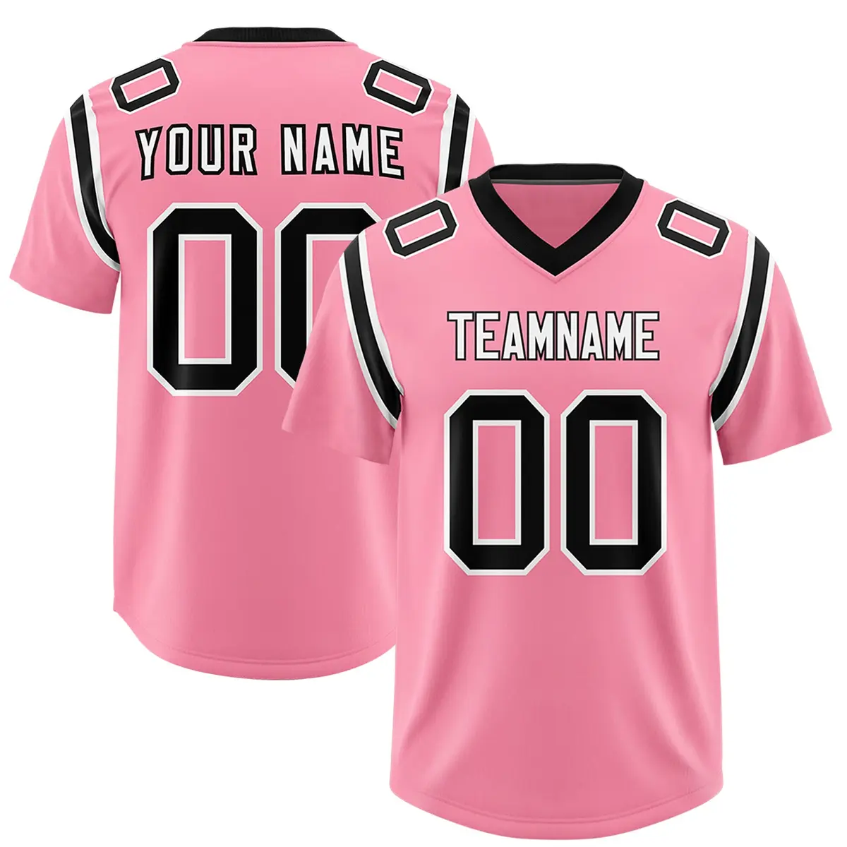 Light Pink Two-Tone Shoulder Cut Authentic Football Jersey