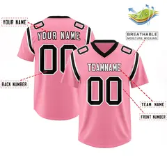 Light Pink Two-Tone Shoulder Cut Authentic Football Jersey 2