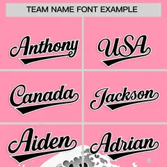 Light Pink Wave Graffiti Baseball Jersey 3