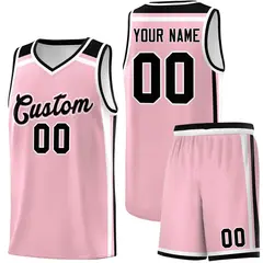 Light Pink White Black Color Charge Basketball Jersey