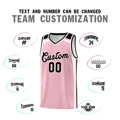 Light Pink White Black Color Charge Basketball Jersey 4