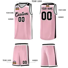 Light Pink White Black Color Charge Basketball Jersey 5