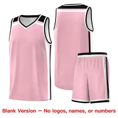 Light Pink White Black Color Charge Basketball Jersey 7