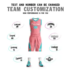 Light Pink White Classic Mesh Basketball Jersey 4