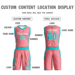 Light Pink White Classic Mesh Basketball Jersey 3