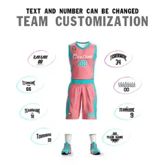 Light Pink White Classic Mesh Basketball Jersey 4