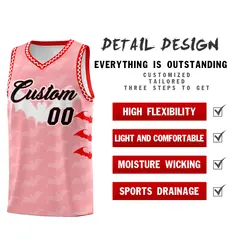 Light Pink White Halloween Bat Pattern Basketball Jersey 2