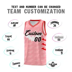 Light Pink White Halloween Bat Pattern Basketball Jersey 4