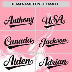 Light Pink White Ink Pattern Authentic Baseball Jersey 3