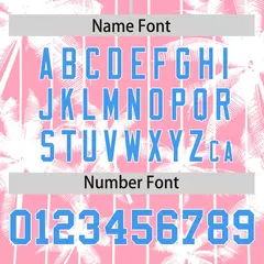 Light Pink White Pinstripe Coconut Tree Baseball Jersey 4