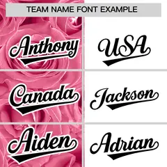 Light Pink White Rose Print Split Baseball Jersey 3