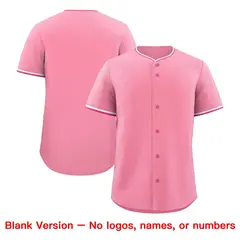 Light Pink White Rose Red Baseball Jersey 8