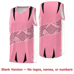 Light Pink White Snake Scale Venomous Fang Graffiti Basketball Jersey 6
