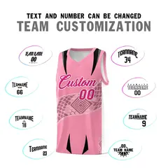 Light Pink White Snake Scale Venomous Fang Graffiti Basketball Jersey 4