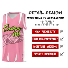 Light Pink White Snake Scale Venomous Fang Graffiti Basketball Jersey 2