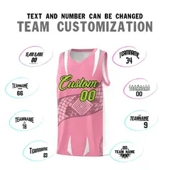 Light Pink White Snake Scale Venomous Fang Graffiti Basketball Jersey 4