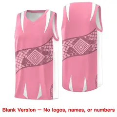 Light Pink White Snake Scale Venomous Fang Graffiti Basketball Jersey 6