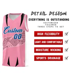 Light Pink White Snake Scale Venomous Fang Graffiti Basketball Jersey 2