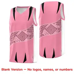 Light Pink White Snake Scale Venomous Fang Graffiti Basketball Jersey 6